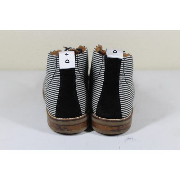 Duke + Dexter ~England Mens 10 Chukka Boot Black White Stripe main image 7